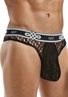 male power stringi lo rise lxl czarne niskie wycięcie peep show