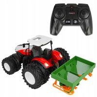Duży Traktor Zdalnie Sterowany RC Ciągnik na Pilota Zestaw 2w1 + Rozsiewacz