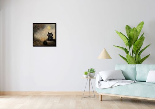 Plakat 50x50cm Czarny Kot na Arena.pl