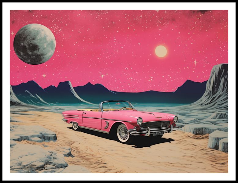 Plakat 100x75cm Kabriolet W Kosmosie zdjęcie 3