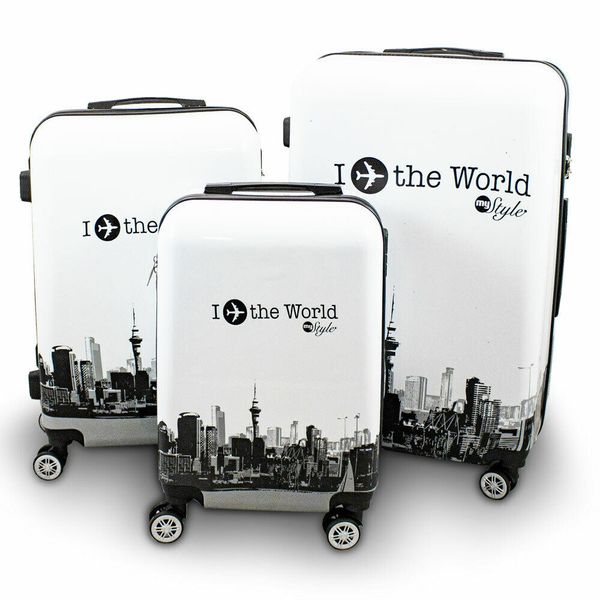 walizki zestaw fly the world white zdjęcie 1