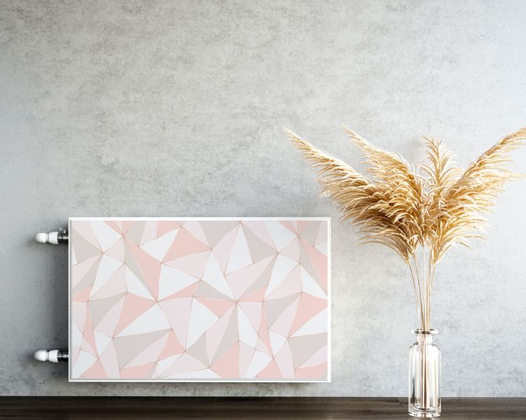 Magnetyczna MASKOWNICA Na Grzejnik Różowy Wzór Geometryczny 100cm x 60cm zdjęcie 5