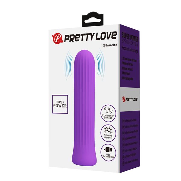 PRETTY LOVE - Blanche Dark Purple, 12 vibration functions Memory function zdjęcie 9
