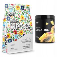 ZESTAW KFD białko WPC Premium 700 g + KFD kreatyna monohydrat 500 g