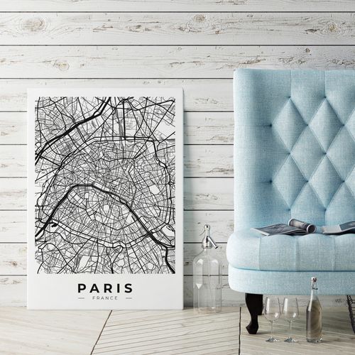 Plakat mapa Paryż plan miasta 61x91 cm na Arena.pl