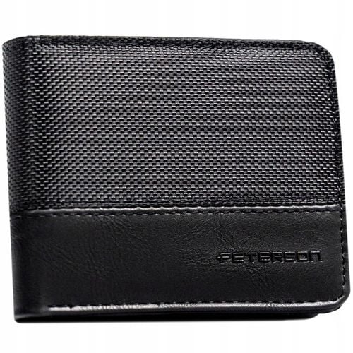 Portfel Peterson męski mały na suwak slim z ochroną kart RFID kompaktowy na Arena.pl