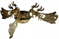 STOJAK CHOINKOWY POD CHOINKĘ MIKOŁAJ SANIE FI 120 MM DUŻY ZŁOTY KUTY POLSKI