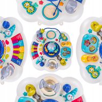 EDUKACYJNY STOLIK PIANINKO KARUZELA TELEFON MELODIE ŚWIATŁO Klocki Pałąk