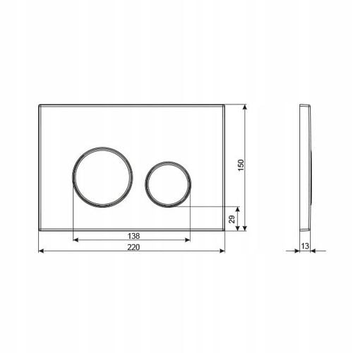 PRZYCISK DO SPŁUCZKI Cersanit CHROM MAT SATYNA WC Przycisk Spłukujący do WC na Arena.pl