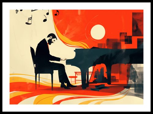 Plakat 59,4x42cm Pianista na Arena.pl