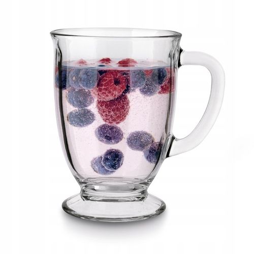 Szklane KUBKI DO KAWY HERBATY szklanki DO NAPOJÓW 6xKUBEK CARLO 450ml Tadar na Arena.pl