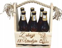 SKRZYNKA NOSIDŁO na PIWO GRAWER PREZENT NA 18-TKĘ