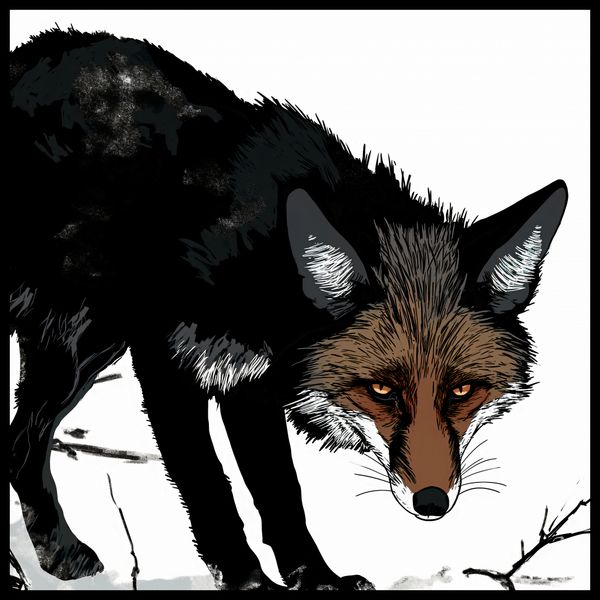 Plakat 90x90cm Nieufny Lis zdjęcie 2