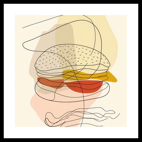 Plakat 30x30cm Cieniutki Burger na Arena.pl