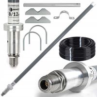 Zestaw Antena Dookólna Fiberglass 30Cm Nż + Konektor 15M Nm