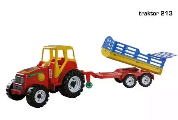 Traktor z przyczepą  z klockami. CHOIŃSKI zdjęcie 1