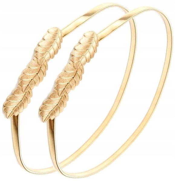 Pancerka Damski Pasek Listki Sprężyna Snake Metal zdjęcie 3