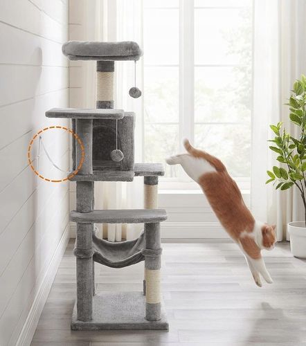 DRAPAK DLA KOTA DUŻY LEGOWISKO SŁUPEK WIEŻA DOMEK 6 POZIOMÓW WYSOKI 143cm na Arena.pl