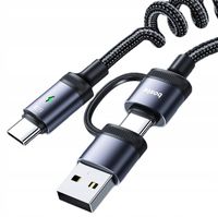 BOSTE SZYBKI KABEL PRZEWÓD USB-C / USB-A DO USB-C 2W1 60W PD QC MOCNY 1.5M