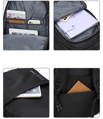 Plecak szkolny wielokomorowy czarny na Arena.pl