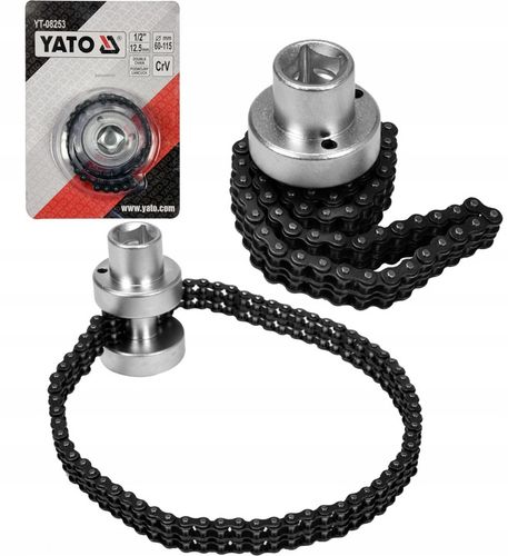 YATO KLUCZ ŁAŃCUCHOWY DO FILTRÓW OLEJU ZAKRES 60-115MM NAPĘD 1/2" na Arena.pl