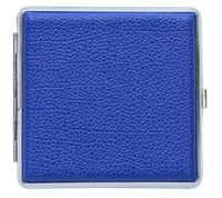 Papierośnica Pokryta Niebieską Sztuczną Skóra