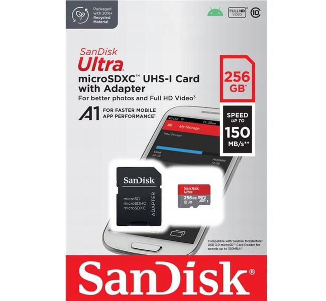 SanDisk Ultra microSDXC 256 GB Android 150MB/s A1 zdjęcie 7
