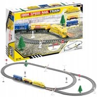 KOLEJKA ELEKTRYCZNA POCIĄG KOLEJKA LOKOMOTYWA WAGONY TOR 300CM