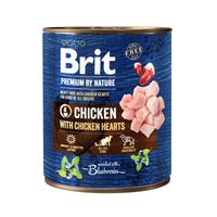 brit premium by nature chicken with chicken hearts 800g