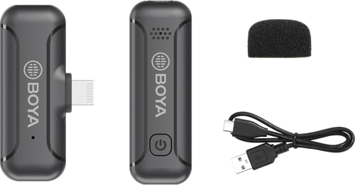 Boya BY-WM3T2-D1 - Bezprzewodowy mini mikrofon 2.4GHz dla iOS zestaw 1+1 na Arena.pl