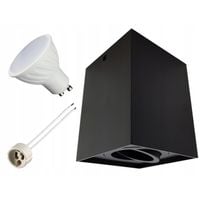 OPRAWA NATYNK HALOGENOWA TUBA LED RUCHOMA CZARNA GU10 5W