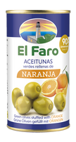 FAROLIVA Oliwki zielone nadziewane - pomarańcza 350 g