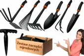 KOMPLET 7 NARZĘDZI OGRODNICZYCH ZESTAW OGRODNIKA ŁOPATKA GRABKI PAZURKI