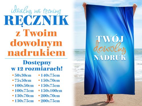 FOTO RĘCZNIK z TWOJEGO ZDJĘCIA NA PREZENT 130x70cm na Arena.pl