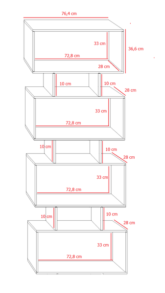 Regał stojący Falndo biały zdjęcie 2
