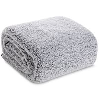 Miękki koc barankowy KOALA 70X160 stalowy