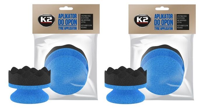 K2 APLIKATOR GĄBKOWY DO OPON DO DRESINGU PLASTIKÓW zdjęcie 1