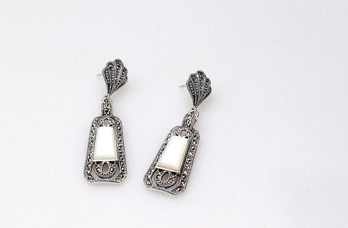 Srebrne kolczyki KDM2865 - Markazyty na Arena.pl