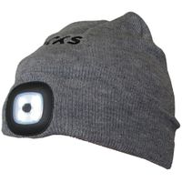 Czapka z latarką LED 80 Lm 3 tryby USB (Szary)