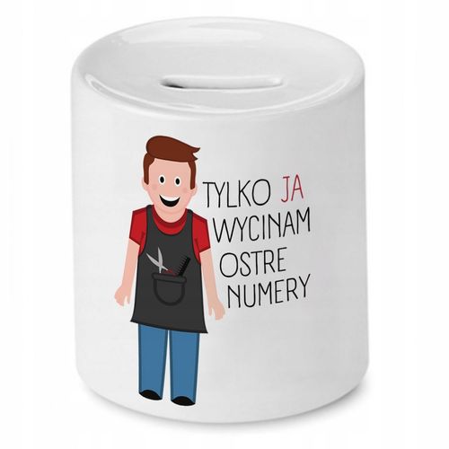 Skarbonka Fryzjerki Fryzjera Wycinam Ostre Numery Z Nadrukiem Ze Zdjęciem na Arena.pl