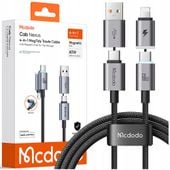 mcdodo kabel usb-c usb 4w1 szybkie ładowanie do iphone 14 macbook 60w 1m