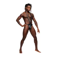 male power leather body capricorn - anatomiczne body z regulacją