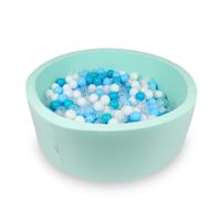 Suchy basen 110x40cm miętowy z piłeczkami 500szt (turkusowe, białe, przezroczyste, jasnobłękitne)