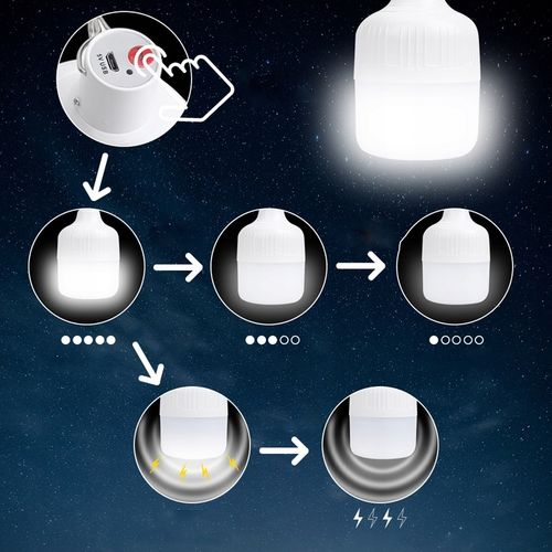 LAMPA KEMPINGOWA ŻARÓWKA LED LAMPKA DO NAMIOTU Z HACZYKIEM I AKUMULATOREM na Arena.pl