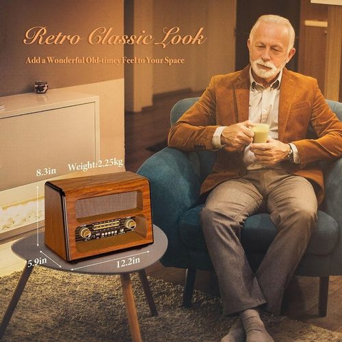 PRUNUS J-199 Retro Radio Bluetooth, AM FM SW Nostalgiczne na baterie na Arena.pl