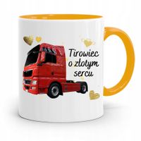 Dla Tirowca Kierowcy Tira Kubek Żółty Na Prezent Z Nadrukiem Ze Zdjęciem