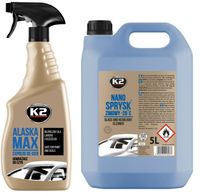 ZIMOWY ZESTAW DO AUTA K2 ALASKA ODMRAŻACZ SZYB+ K2 PŁYN DO