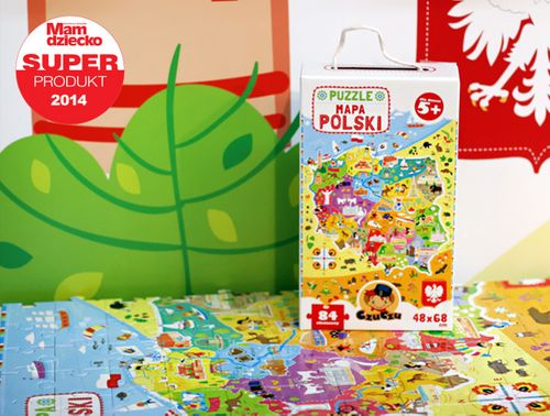 CzuCzu - Puzzle Mapa Polski 84 elementy na Arena.pl