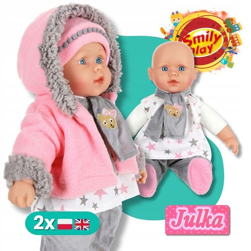 Julka Lalka bobas duża jak żywa Smily Play uczy śpiewa opowiada PL/ENG 41cm na Arena.pl