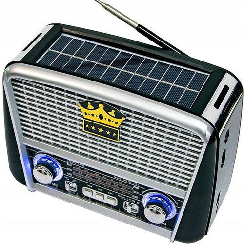 RADIO RETRO SOLARNE AKUMULATOR USB BLUETOOTH na Arena.pl